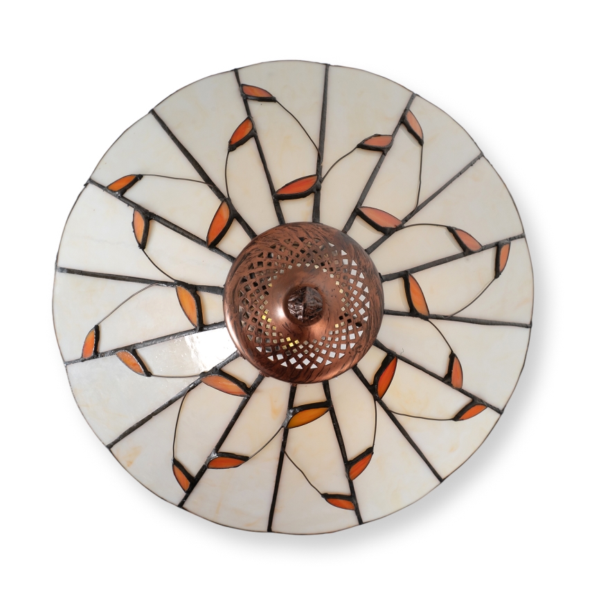 Brilagi - Витражна настолна лампа в стил Tiffany FOLIA 2xE27/60W/230V