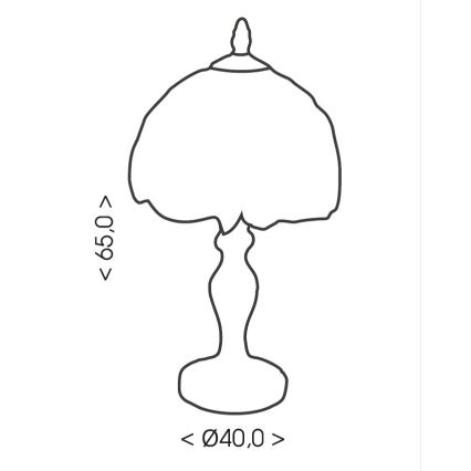 Brilagi - Витражна настолна лампа в стил Tiffany SIENNA 1xE27/60W/230V