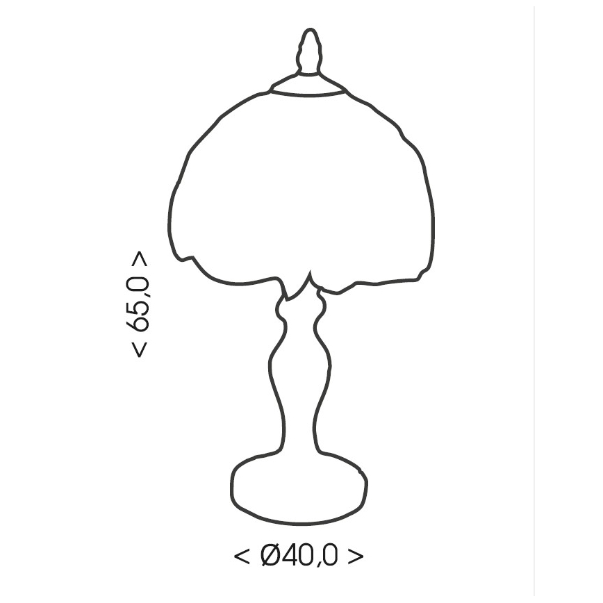 Brilagi - Витражна настолна лампа в стил Tiffany SIENNA 1xE27/60W/230V