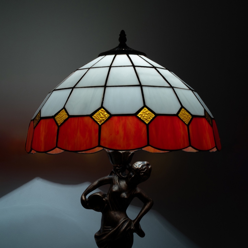 Brilagi - Витражна настолна лампа в стил Tiffany SIENNA 1xE27/60W/230V