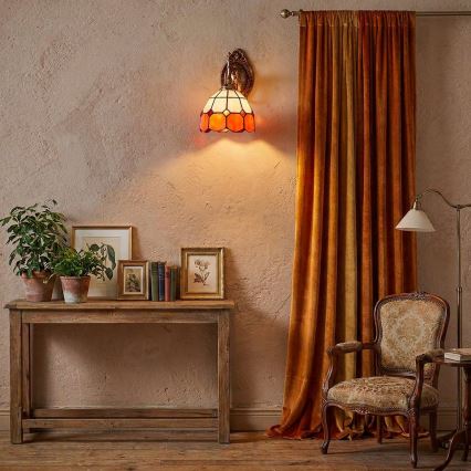 Brilagi - Витражна стенна лампа Tiffany SIENNA 1xE14/40W/230V