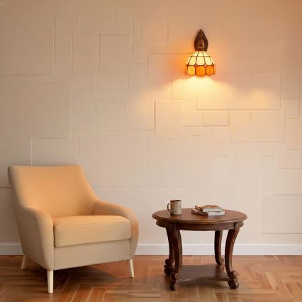 Brilagi - Витражна стенна лампа Tiffany SIENNA 1xE14/40W/230V
