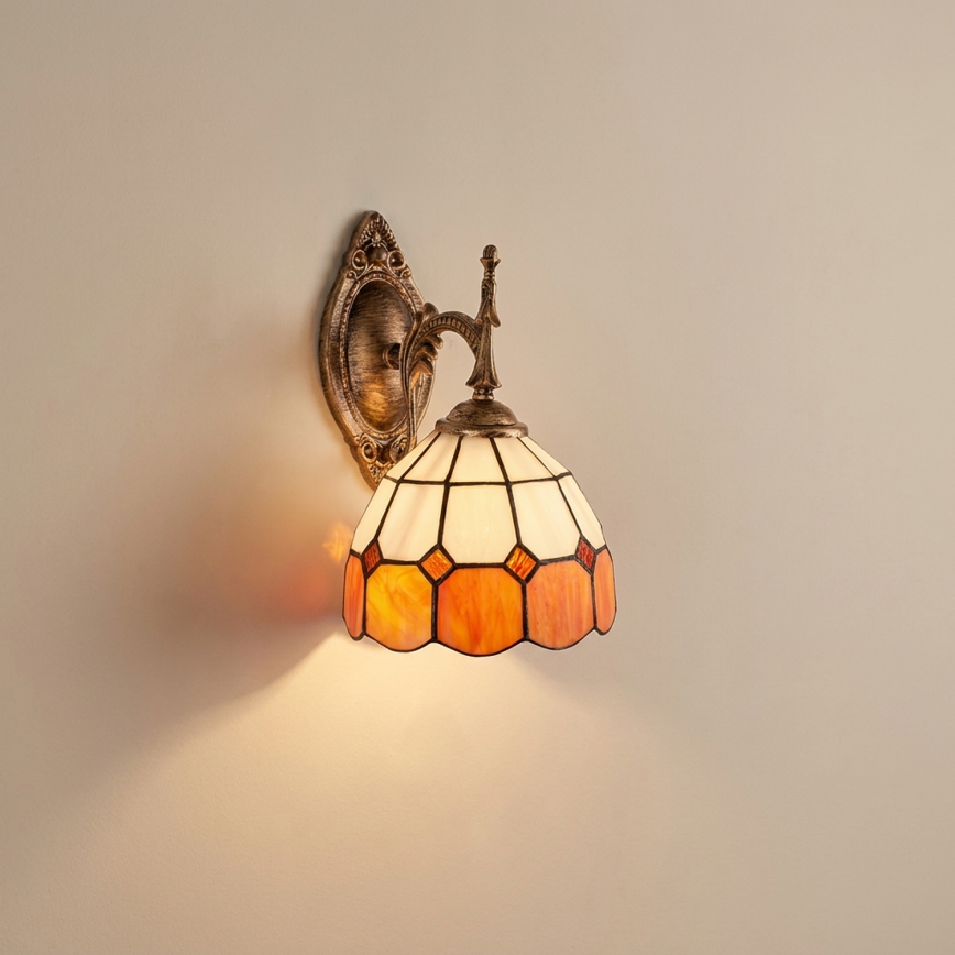 Brilagi - Витражна стенна лампа Tiffany SIENNA 1xE14/40W/230V