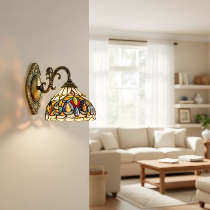 Brilagi - витражна стенна лампа в стил Тифани LUISA, 1xE27/40W/230V