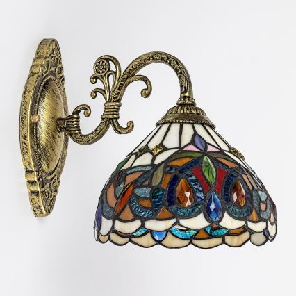 Brilagi - витражна стенна лампа в стил Тифани LUISA, 1xE27/40W/230V