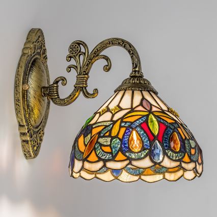 Brilagi - витражна стенна лампа в стил Тифани LUISA, 1xE27/40W/230V