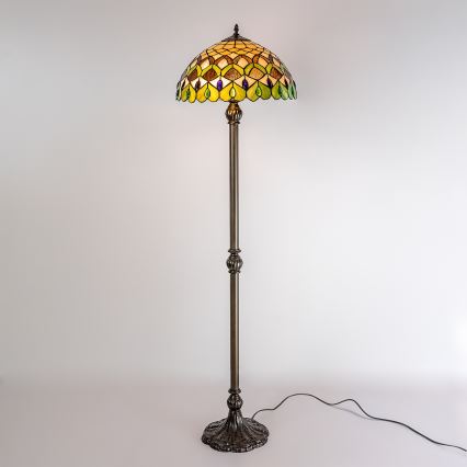 Brilagi - Витражна стояща лампа в стил Tiffany MARGARET 2xE27/60W/230V