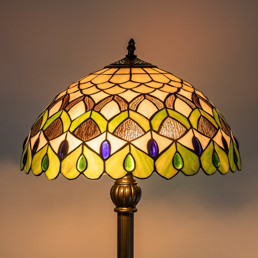Brilagi - Витражна стояща лампа в стил Tiffany MARGARET 2xE27/60W/230V