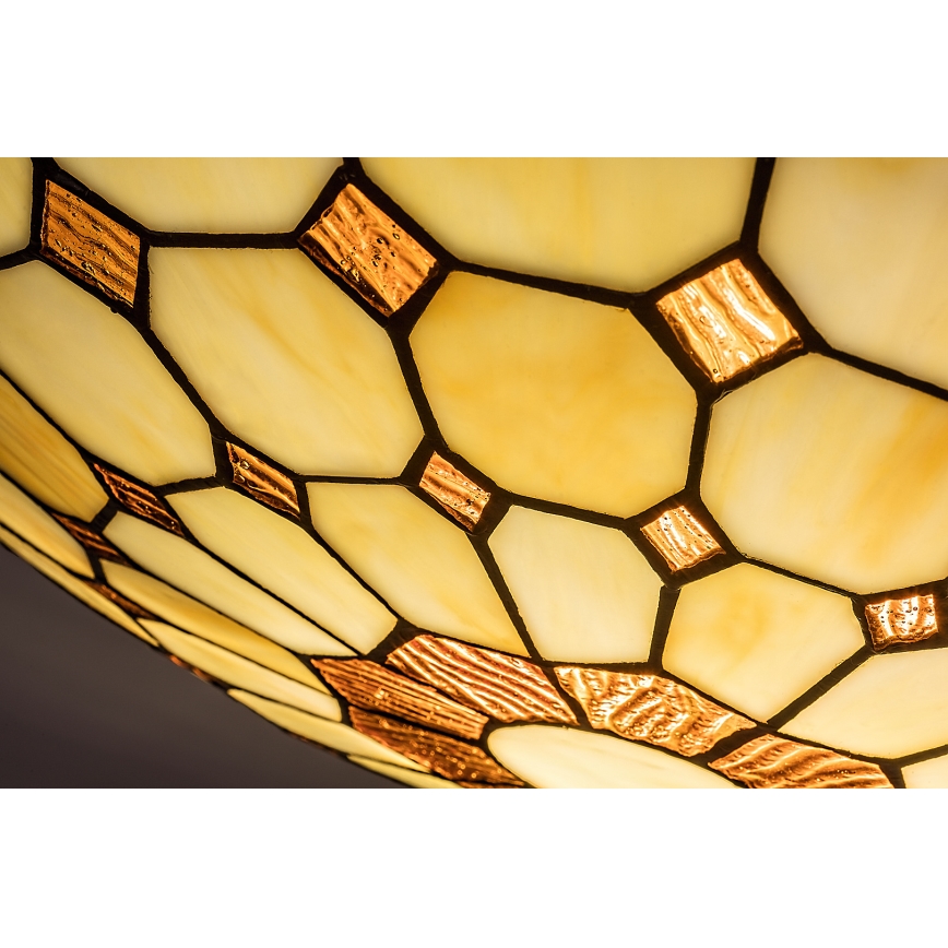Brilagi - Витражно таванно осветително тяло DORAN в стил Tiffany 2xE27/60W/230V