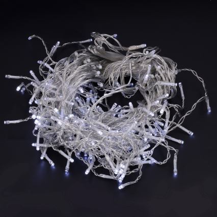 Brilagi - Външен LED низ 200 LED/8 функции, 13 м, IP44, студено бяло, ледени висулки
