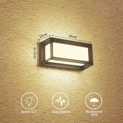 Brilagi - Външен стенен аплик PARKER 1xE27/60W/230V антрацит IP44