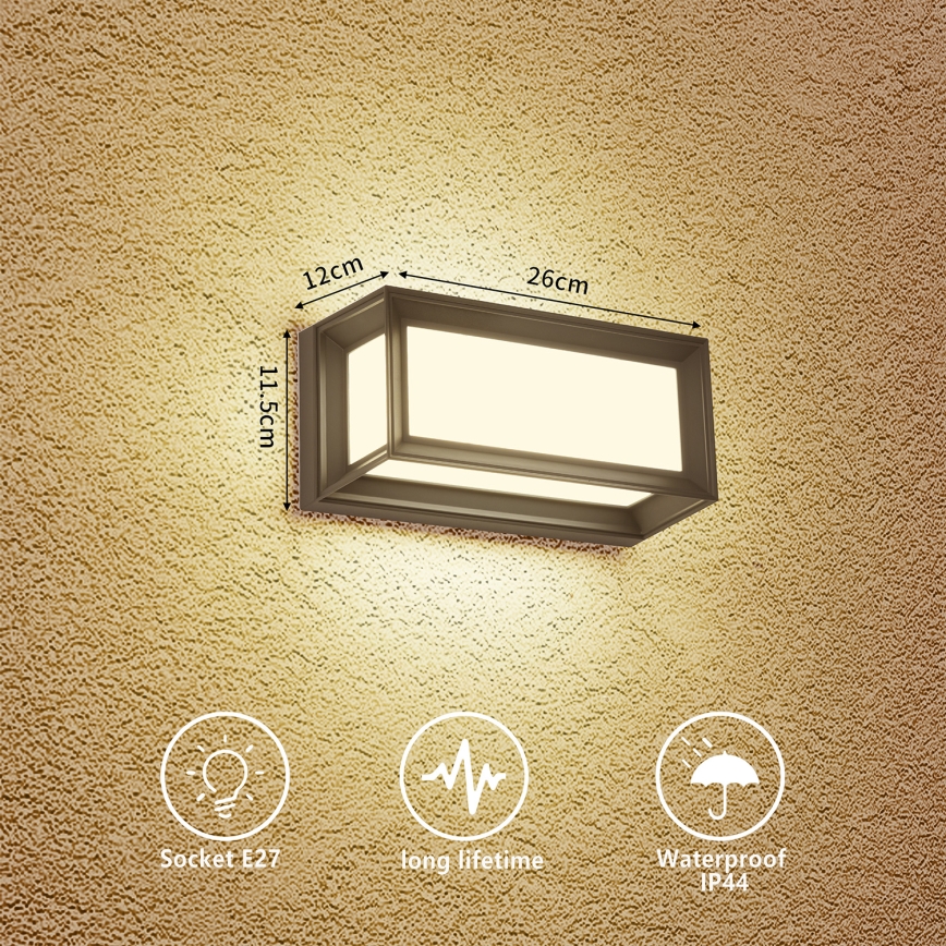 Brilagi - Външен стенен аплик PARKER 1xE27/60W/230V антрацит IP44