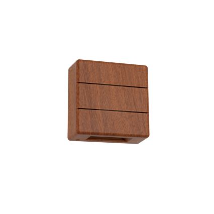 Brilagi - Външен стенен LED аплик DOUBLERAY LINE LED/6W/230V, в дървесен декор, IP54