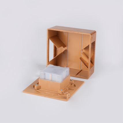 Brilagi - Външен стенен LED аплик DOUBLERAY LINE LED/6W/230V, в дървесен декор, IP54