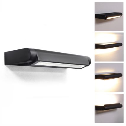 Brilagi - Външен стенен осветител SALERNO LED/12W/230V 35,5 cm черен IP65