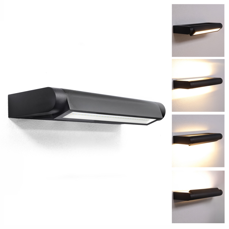 Brilagi - Външен стенен осветител SALERNO LED/12W/230V 35,5 cm черен IP65