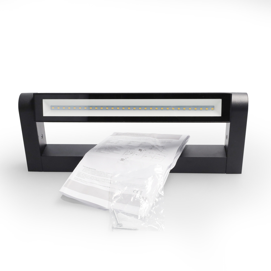 Brilagi - Външен стенен осветител SALERNO LED/12W/230V 35,5 cm черен IP65
