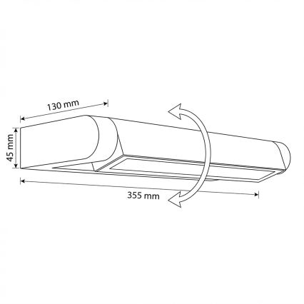 Brilagi - Външен стенен осветител SALERNO LED/12W/230V 35,5 cm черен IP65