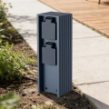 Brilagi - Външен стълб с контакти PILLAR 2 гнезда SCHUKO 230V IP44 антрацит