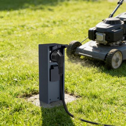 Brilagi - Външен стълб с контакти PILLAR 2 гнезда SCHUKO 230V IP44 антрацит