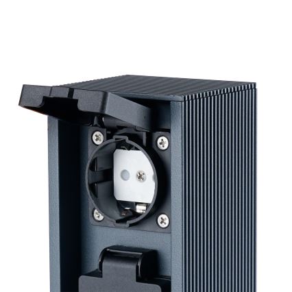 Brilagi - Външен стълб за контакти PILLAR 2Z SCHUKO 230V IP44 антрацит