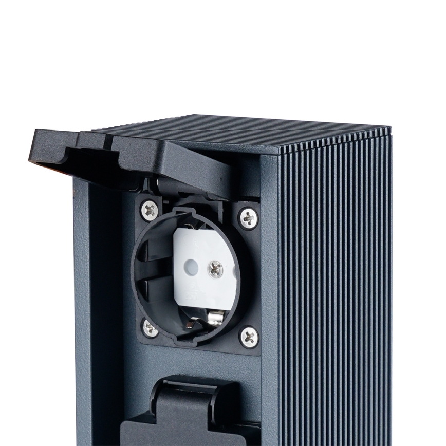 Brilagi - Външен стълб за контакти PILLAR 2Z SCHUKO 230V IP44 антрацит