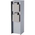 Brilagi - Външен стълб за контакти PILLAR 2Z SCHUKO 230V IP44, сребрист