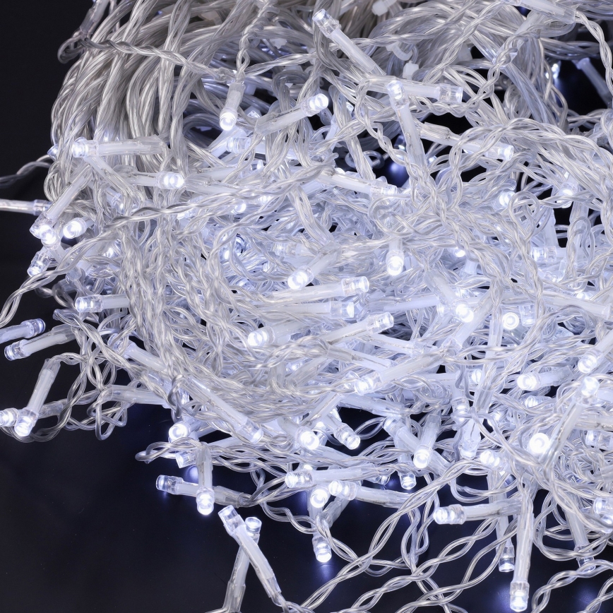 Brilagi - LED външна коледна гирлянда 200xLED/8 режима 13m IP44 студено бяло ледени висулки