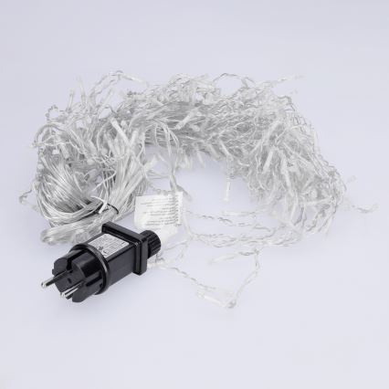 Brilagi - LED външна коледна гирлянда 200xLED/8 режима 13m IP44 студено бяло ледени висулки