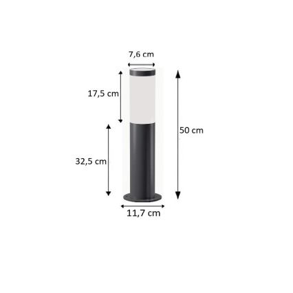 BRILAGI - Външна лампа ELIA 1xE27/20W/230V IP44 50 см антрацит