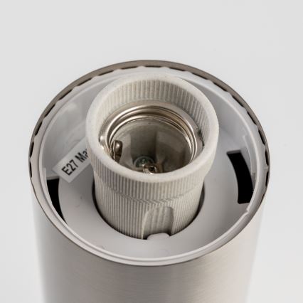BRILAGI - Външна лампа с вграден контакт ELIA 1xE27/20W/230V IP44 50 см матов хром
