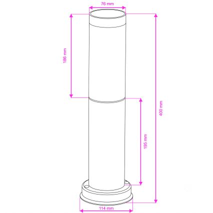 Brilagi - Външна лампа NOVA 1xE27/15W/230V 40 cm IP44 черна