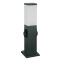 Brilagi - Външна лампа NOVA с 2 гнезда SCHUKO 1xE27/15W/230V 40 см IP44 антрацит