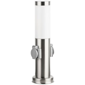 Brilagi - Външна лампа с 2 гнезда, 1xE27/15W/230V, 40 см, IP44, матов хром