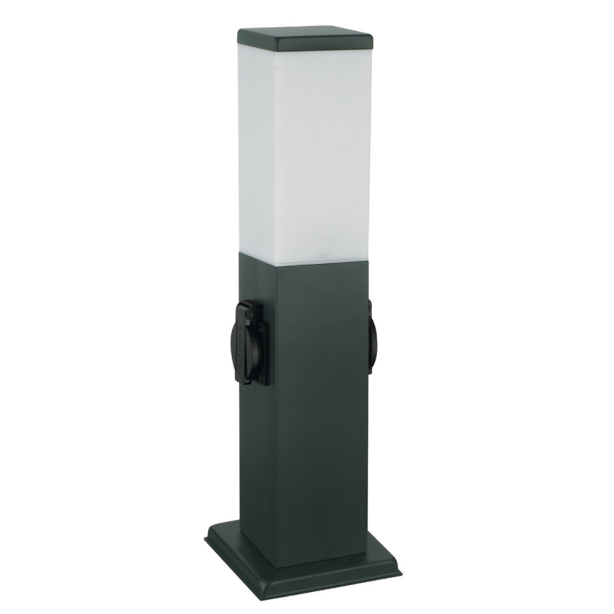 Brilagi - Външна лампа NOVA с 2 гнезда SCHUKO 1xE27/15W/230V 40 см IP44 антрацит