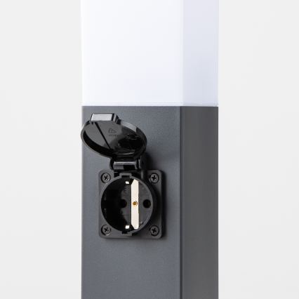 Brilagi - Външна лампа NOVA с 2 гнезда SCHUKO 1xE27/15W/230V 40 см IP44 антрацит