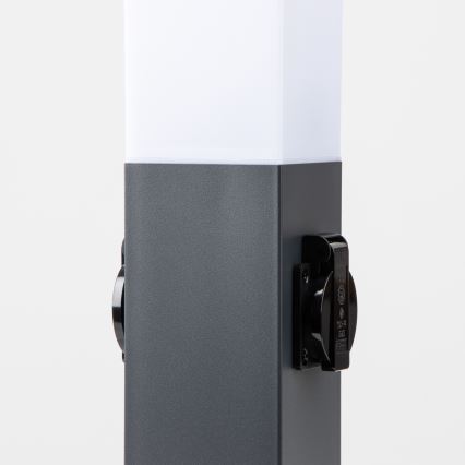 Brilagi - Външна лампа NOVA с 2 гнезда SCHUKO 1xE27/15W/230V 40 см IP44 антрацит
