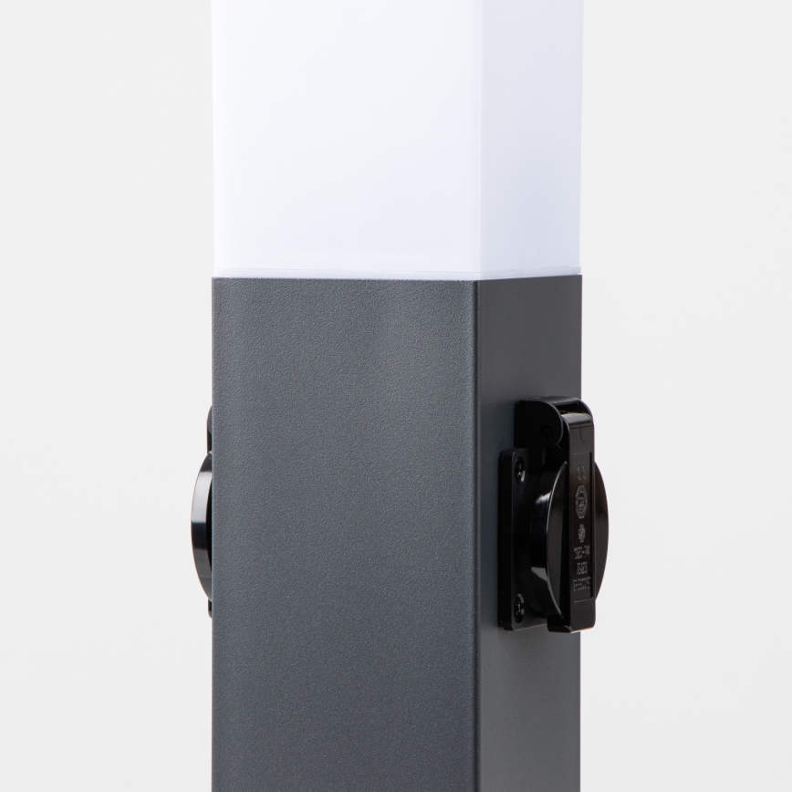 Brilagi - Външна лампа NOVA с 2 гнезда SCHUKO 1xE27/15W/230V 40 см IP44 антрацит