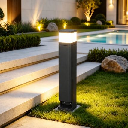 BRILAGI - Външна лампа с 2 гнезда SCHUKO PILLAR 1xG9/11W/230V IP44 черна