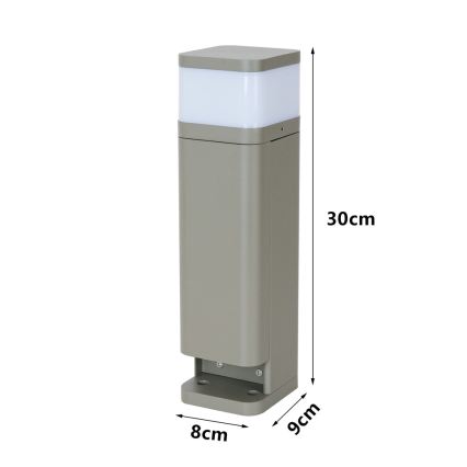 BRILAGI - Външна лампа с 2 гнезда SCHUKO PILLAR 1xG9/11W/230V IP44 сива
