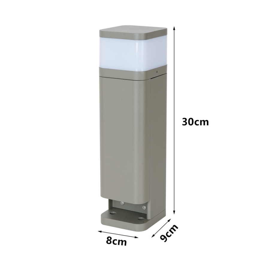 BRILAGI - Външна лампа с 2 гнезда SCHUKO PILLAR 1xG9/11W/230V IP44 сива