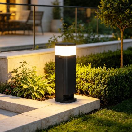 BRILAGI - Външна лампа с 2 SCHUKO гнезда PILLAR 1xG9/11W/230V IP44 черна