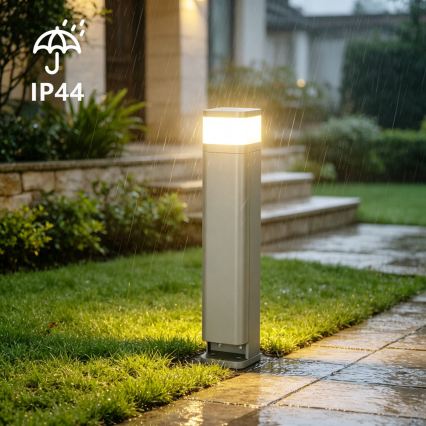 BRILAGI - Външна лампа с 2 SCHUKO гнезда PILLAR 1xG9/11W/230V IP44 сива