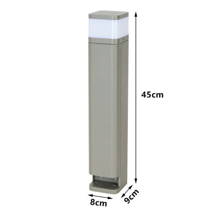 BRILAGI - Външна лампа с 2 SCHUKO гнезда PILLAR 1xG9/11W/230V IP44 сива