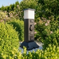 BRILAGI - Външна лампа с 2 SCHUKO контакта 1xE14/15W/230V IP44 черна