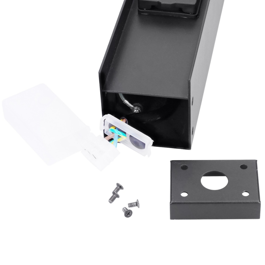 Brilagi - Външна лампа с 2 SCHUKO контакта 1xG9/11W/230V IP44 черна