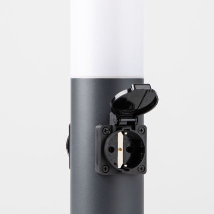 Brilagi - Външна лампа с 2 SCHUKO контакта NOVA 1xE27/15W/230V 40 см IP44 антрацит