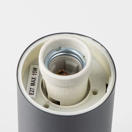 Brilagi - Външна лампа с 2 SCHUKO контакта NOVA 1xE27/15W/230V 40 см IP44 антрацит