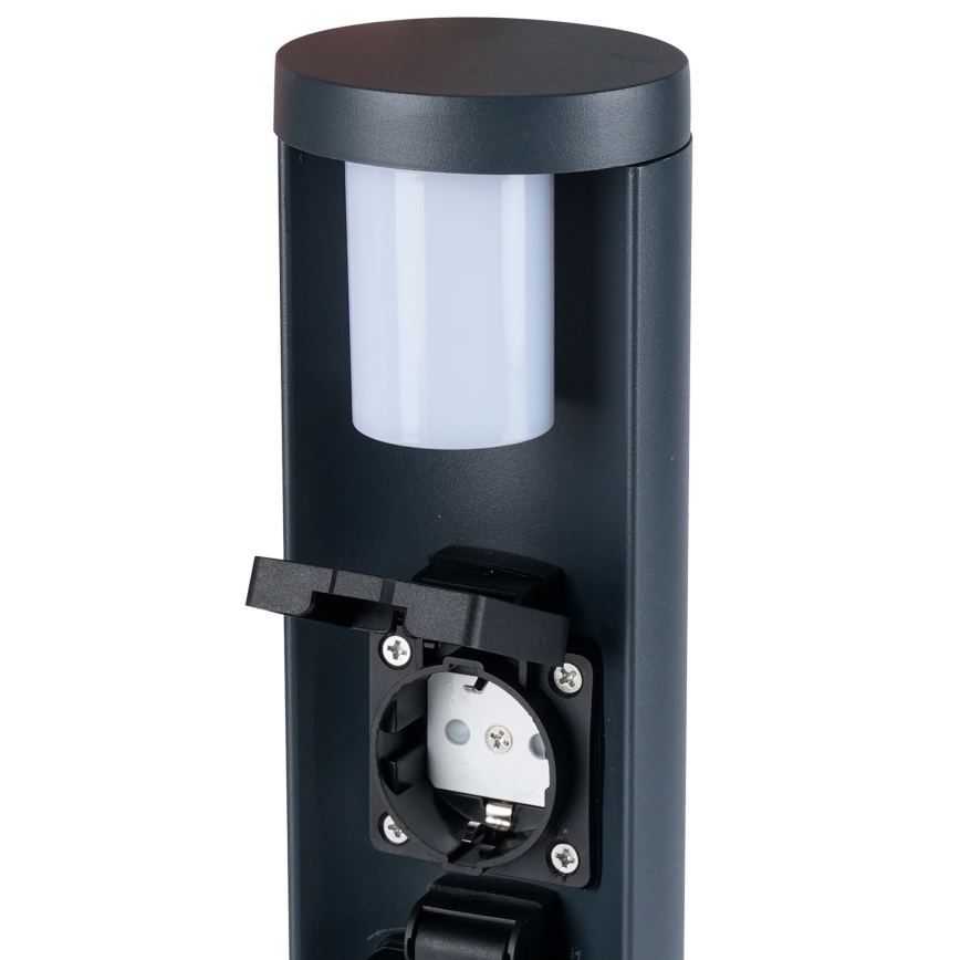Brilagi - Външна лампа с 2 SCHUKO контакта PILLAR 1xG9/11W/230V IP44 антрацит