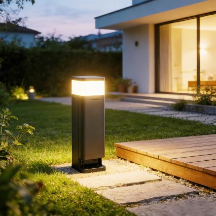 Brilagi - Външна лампа PILLAR с 2 SCHUKO контакта 1xG9/11W/230V IP44 антрацит